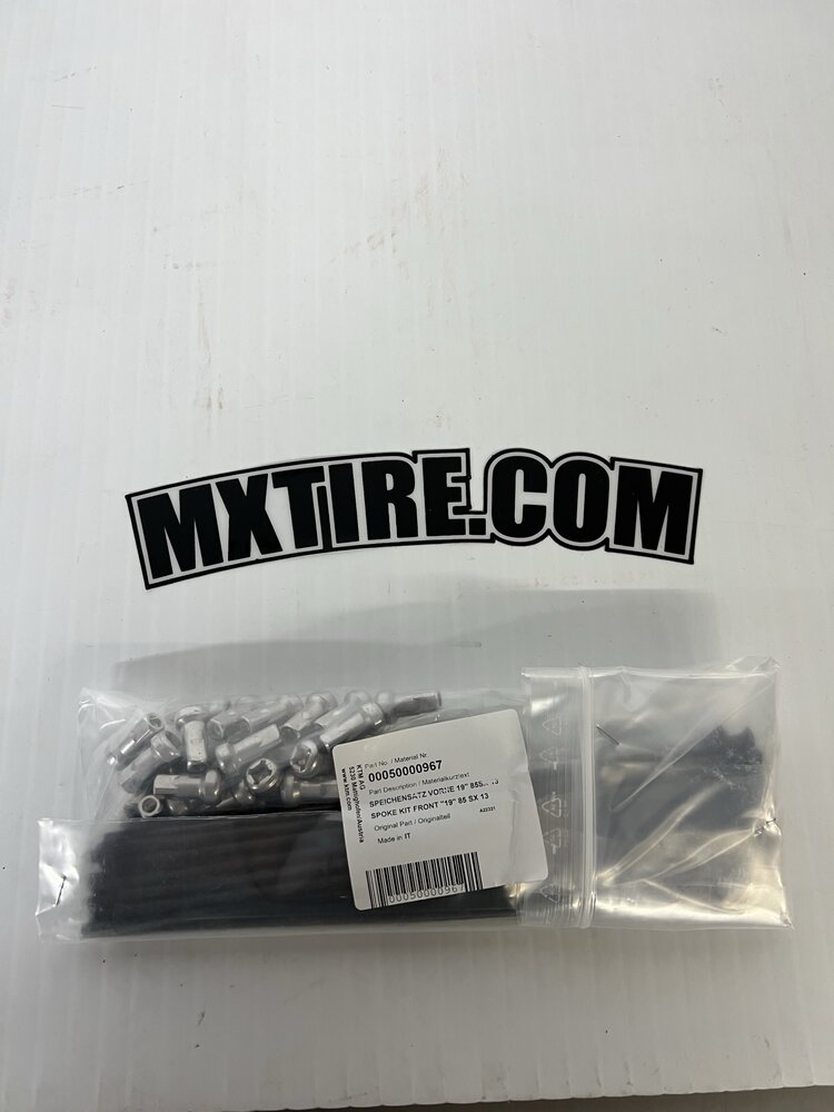 KTM SPOKE KIT FRONT 19" [19-23][85SX] 13 [BLACK SPOKE- SILVER NIPPLE]