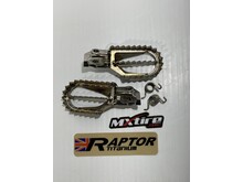 RAPTOR RAPTOR TITANIUM FOOT PEGS 5MM BACK FROM STOCK KTM 125+