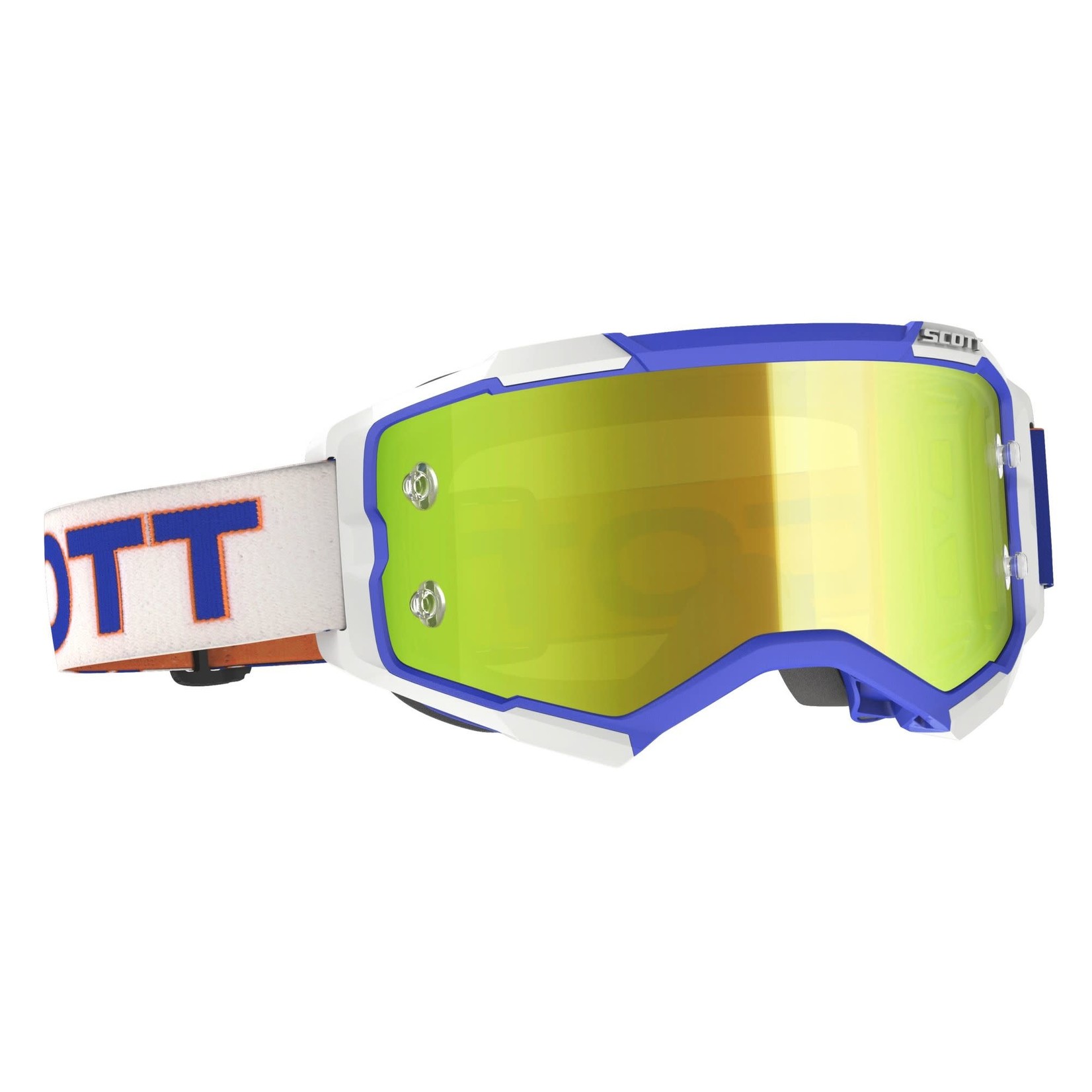 SCOTT FURY GOGGLE RETRO WHITE/BLUE YELLOW CHROME WORKS