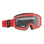 SCOTT SPLIT OTG GOGGLE DARK RED W/CLEAR WORKS LENS