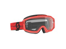 SCOTT SPLIT OTG GOGGLE DARK RED W/CLEAR WORKS LENS