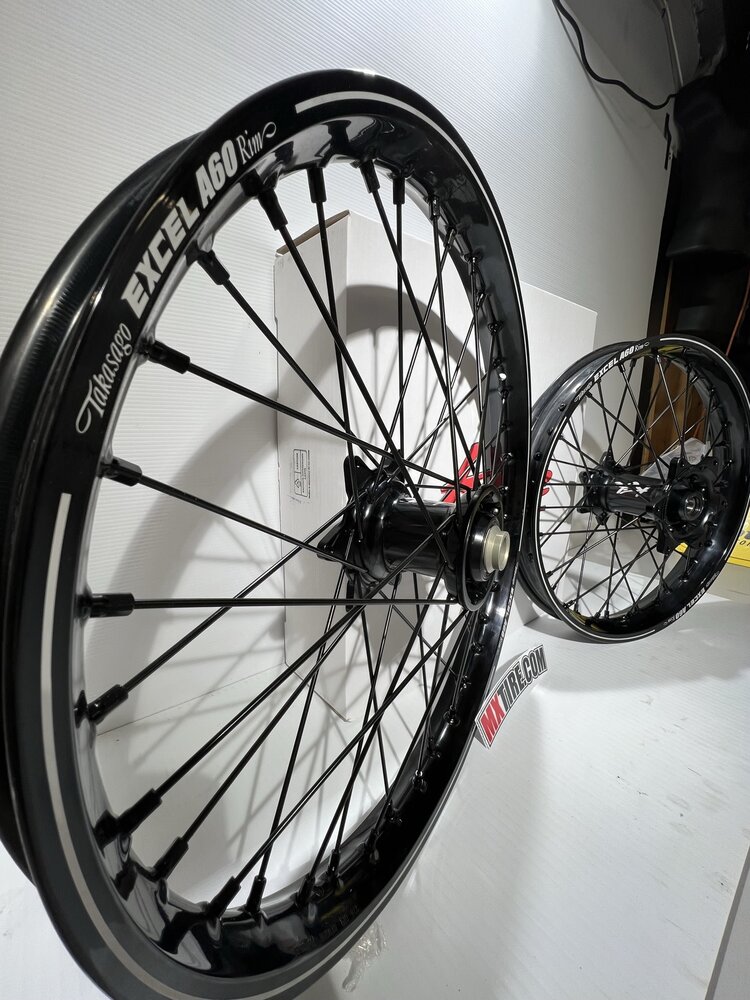KITE Kite Racing Complete Wheel Set - 19" Rear/21" Front - A60 Rims - KTMHUSQ/GAS 125/250/450 - '23-'26 Black
