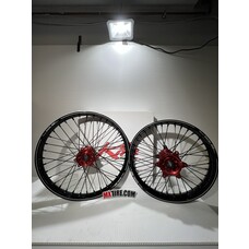 KITE KITE A60 WHEEL SET 19/21 - HONDA BIG BIKE  BLACK/RED/BLACK