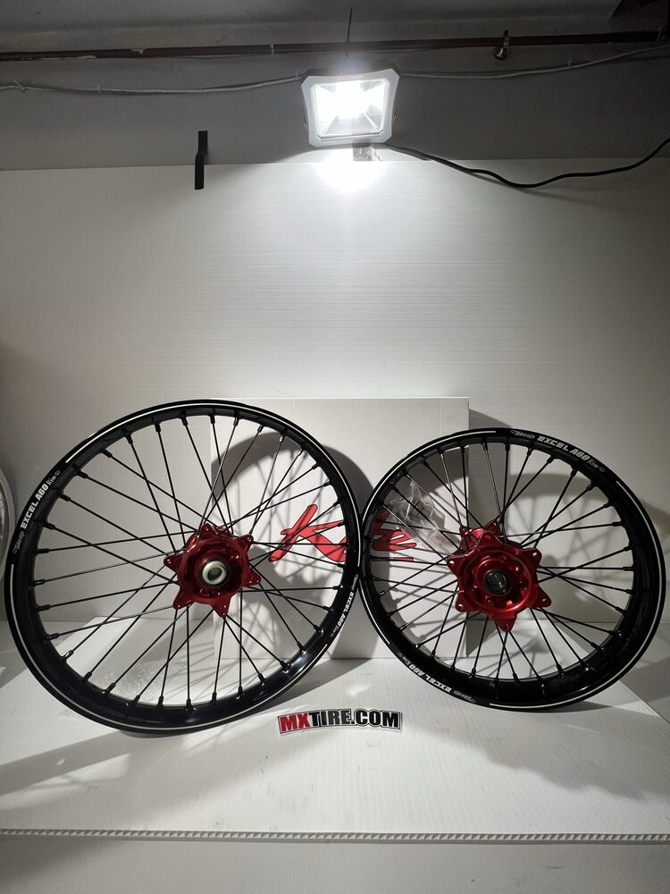 KITE KITE A60 WHEEL SET 19/21 - KTM/ HUSQVARNA/ GASGAS BLACK/RED/BLACK