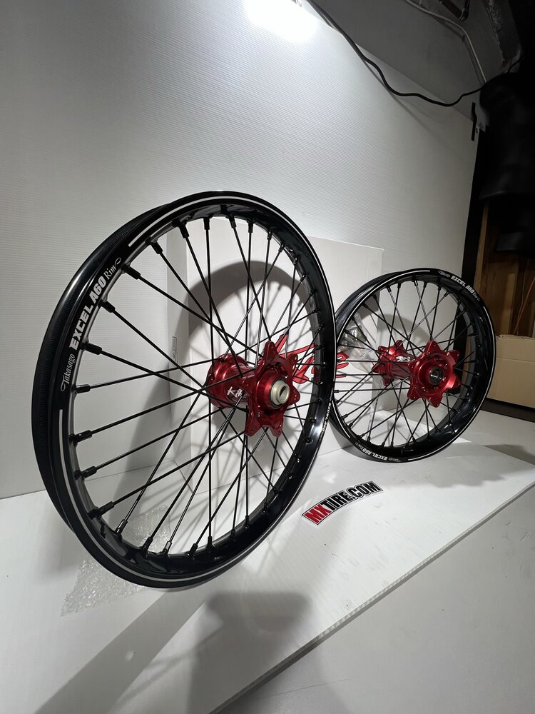 KITE KITE A60 WHEEL SET 19/21 - KTM/ HUSQVARNA/ GASGAS BLACK/RED/BLACK