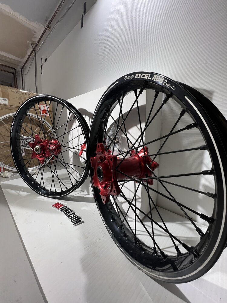 KITE KITE A60 WHEEL SET 19/21 - KTM/ HUSQVARNA/ GASGAS BLACK/RED/BLACK