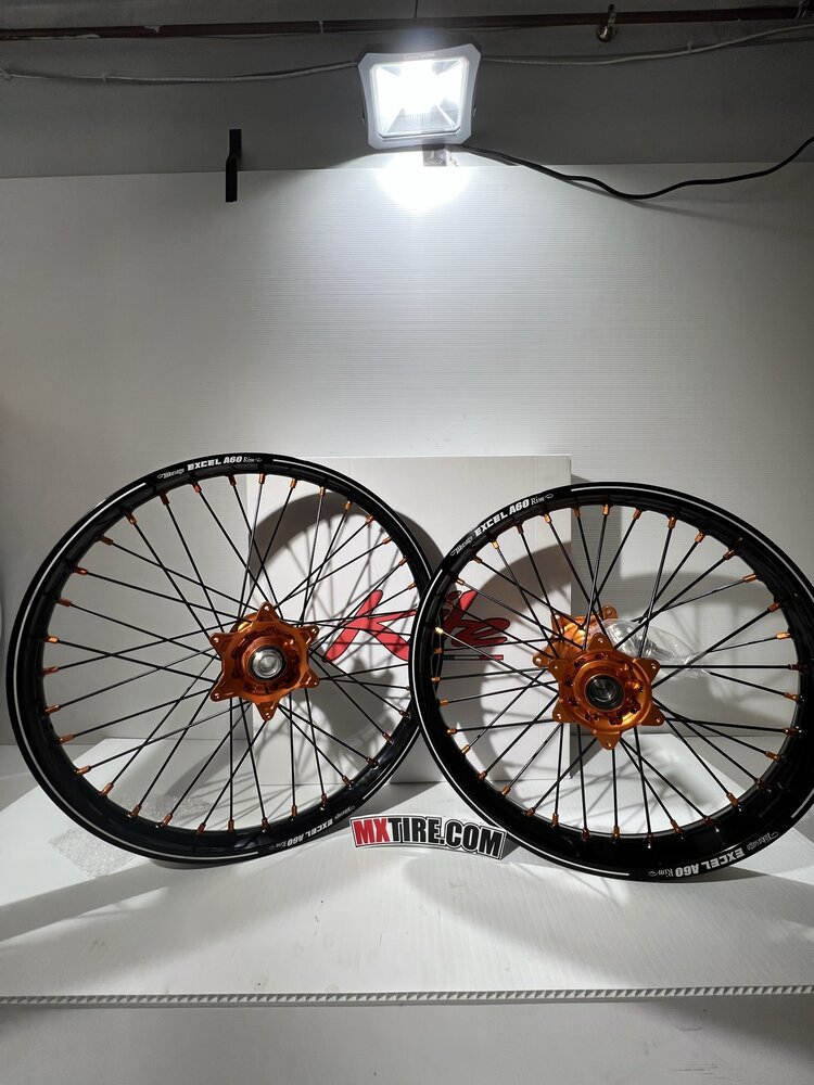 KITE A60 WHEEL SET 19/21 - KTM BIG BIKE ‘23-‘26 BLACK/ORANGE/ORANGE
