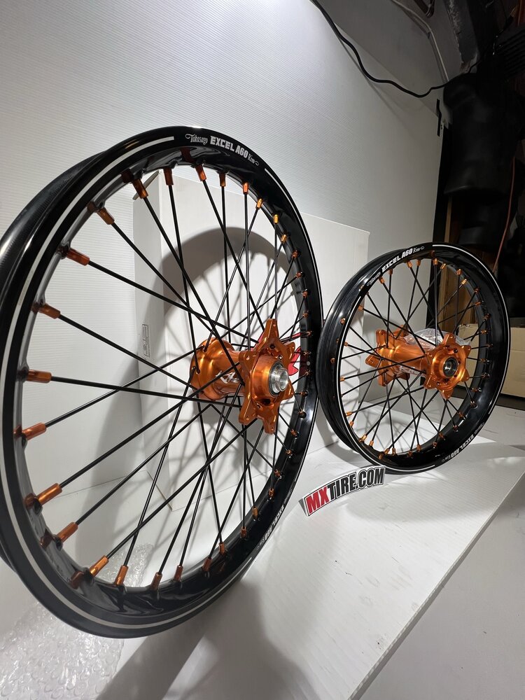 KITE A60 WHEEL SET 19/21 - KTM BIG BIKE ‘23-‘26 BLACK/ORANGE/ORANGE