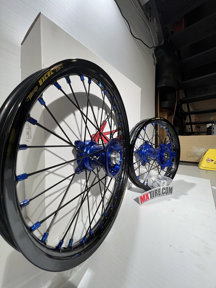 KITE WHEEL SET 14/17 -  HUSQVARNA KTM GASGAS 85 ‘21-‘24 BLACK/BLUE/BLUE