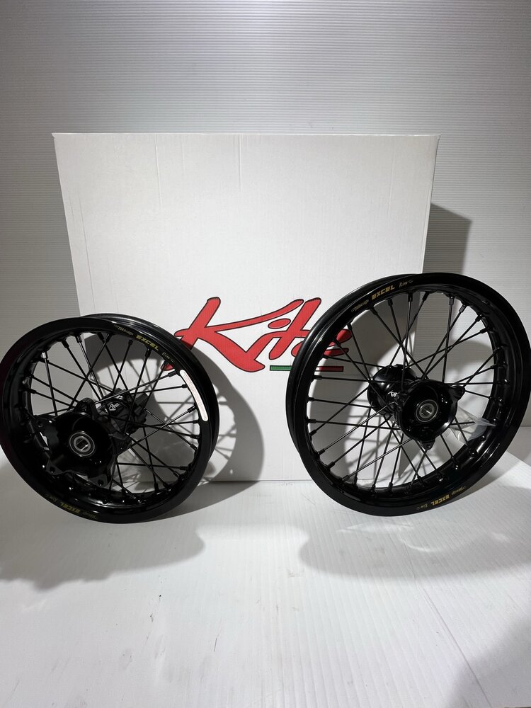 KITE KITE WHEEL SET 12/14 -  KTM/ GASGAS/ HUSQVARNA 65SX ALL BLACK