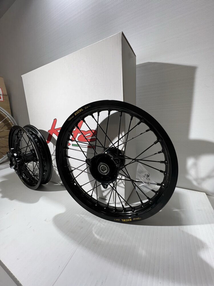 KITE KITE WHEEL SET 12/14 -  KTM/ GASGAS/ HUSQVARNA 65SX ALL BLACK