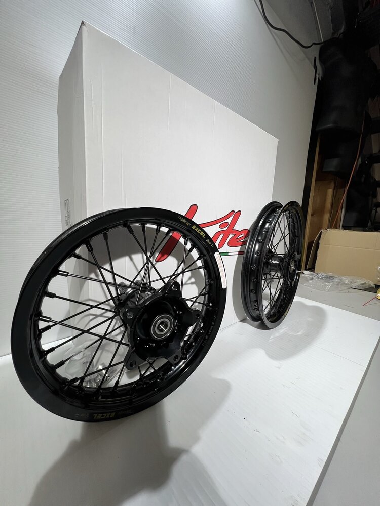 KITE KITE WHEEL SET 12/14 -  KTM/ GASGAS/ HUSQVARNA 65SX ALL BLACK