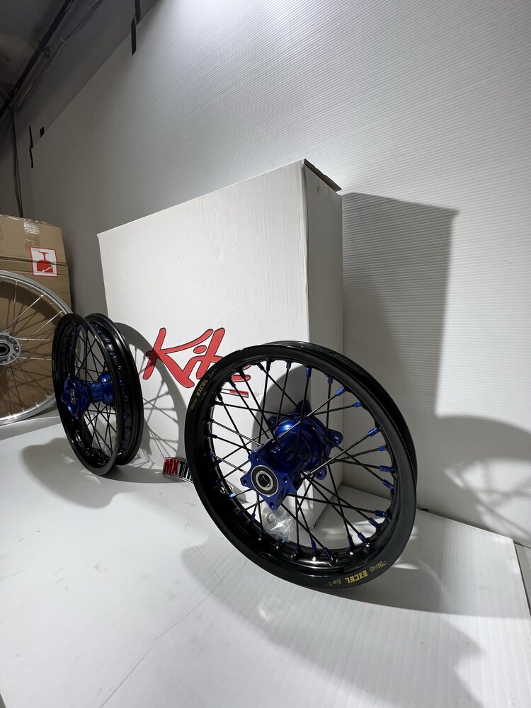 KITE KITE WHEEL SET 12/14 - KTM/ GASGAS/ HUSQVARNA 65SX BLACK/BLUE/BLUE