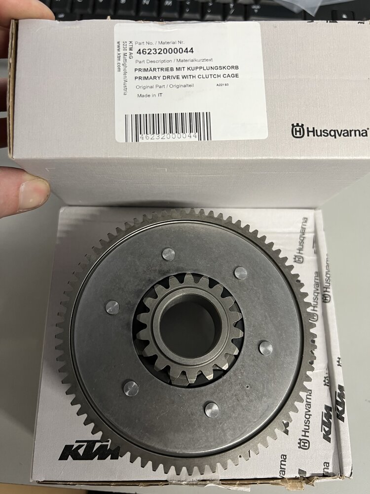 KTM / GASGAS / HUSQVARNA 46232000044 KTM PRIMARY DRIVE W/ CLUTCH CAGE 65SX '09-'23