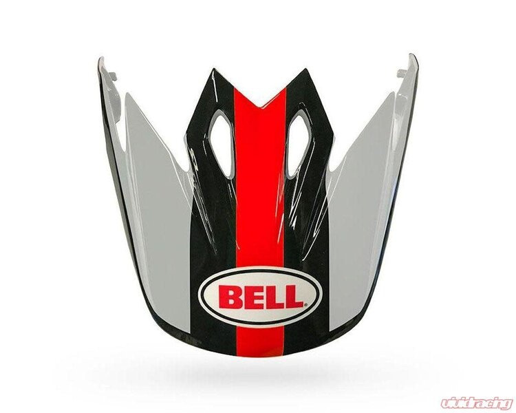 BELL MX 9 VISOR MARAUDER STRIPED WHITE/BLACK/RED