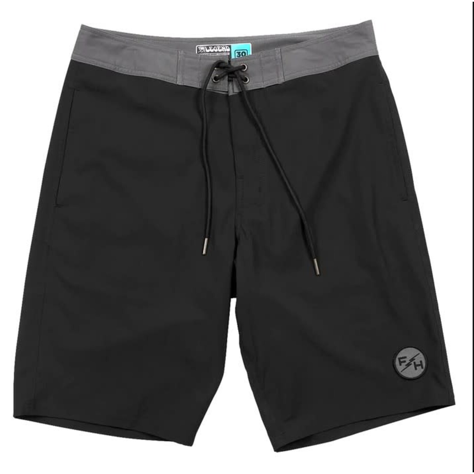 FASTHOUSE LEGEND 21" 3 PKT SOLID BOARDSHORT, BLACK