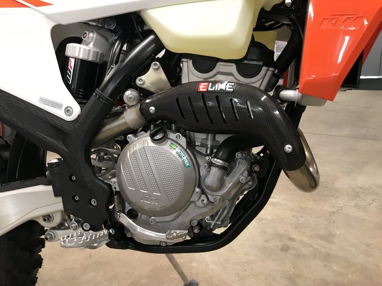 E LINE E Line - Carbon Fiber Header Pipe Shield - KTM/HUSQ/GAS 450 '19-'20