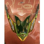 BELL MOTO 10 VISOR & MOUTH PIECE KIT MCGRATH REPLICA 22 GOLD/GREEN