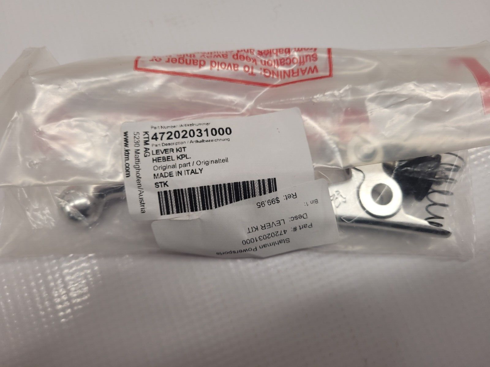 KTM / GASGAS / HUSQVARNA KTM LEVER KIT 85SX '21- 47202031000