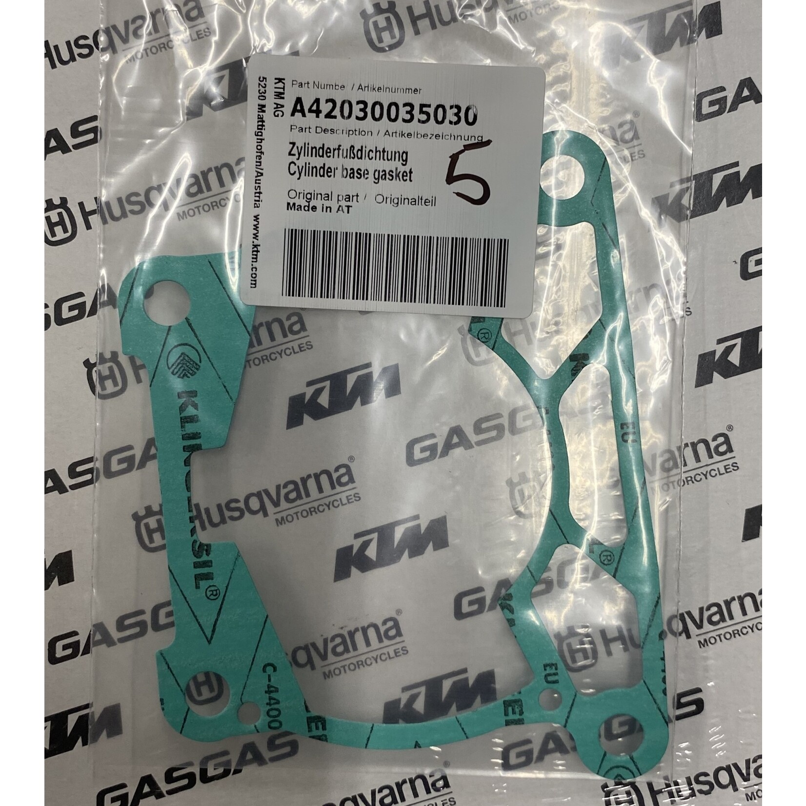 KTM / GASGAS / HUSQVARNA KTM '23 125 CYLINDER BASE GASKET