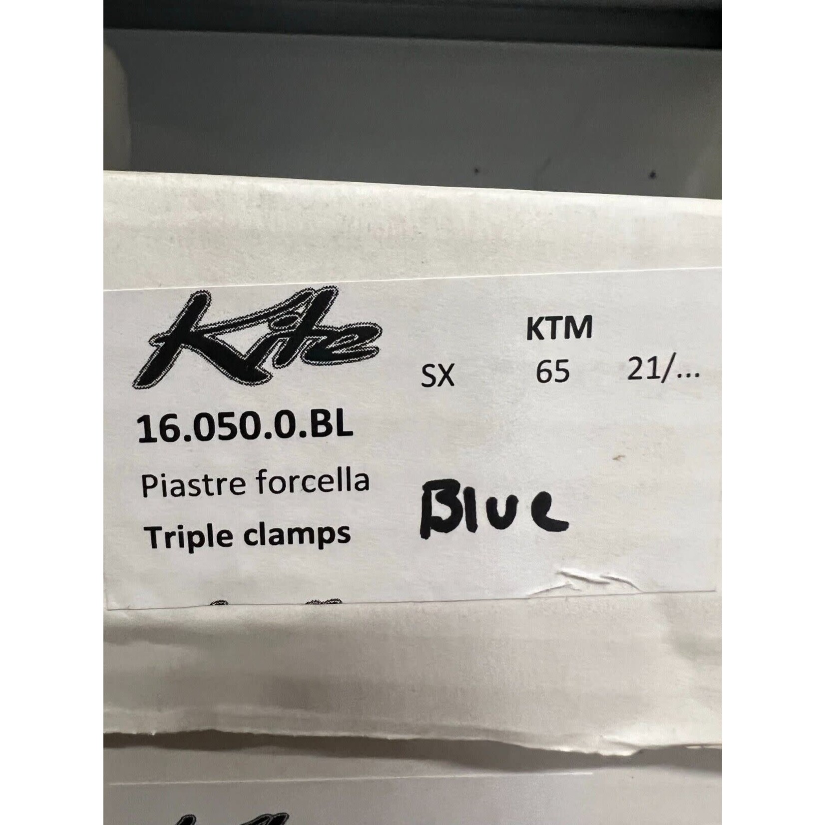 KITE Kite Triple Clamps - Blue - KTM 65SX