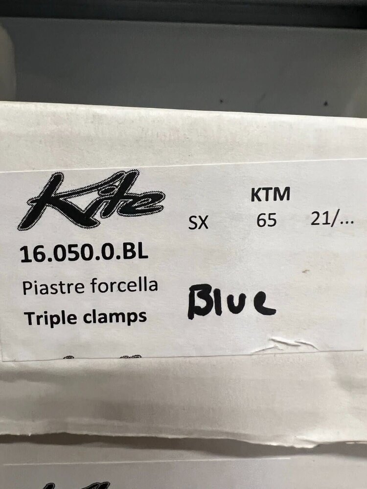 KITE Kite Triple Clamps - Blue - KTM 65SX