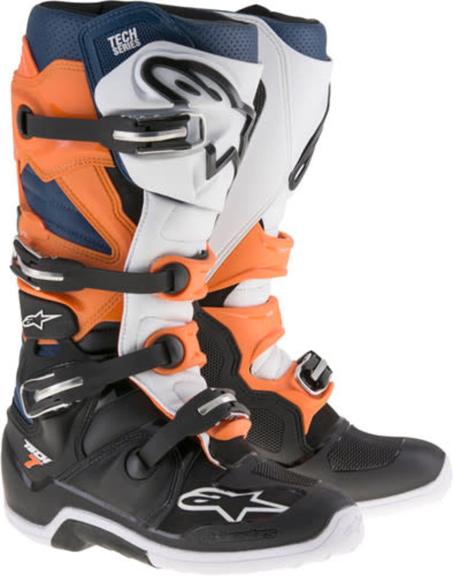 Alpinestars Tech 7 バイクブーツ ブラック/ホワイト Alpinestars TECH7 エンデューロ ドライスター ブーツ ブラック