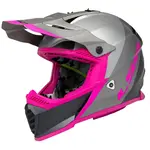 GATE LAUNCH FULL FACE MX HELMET SILVER/ GREY/ PINK