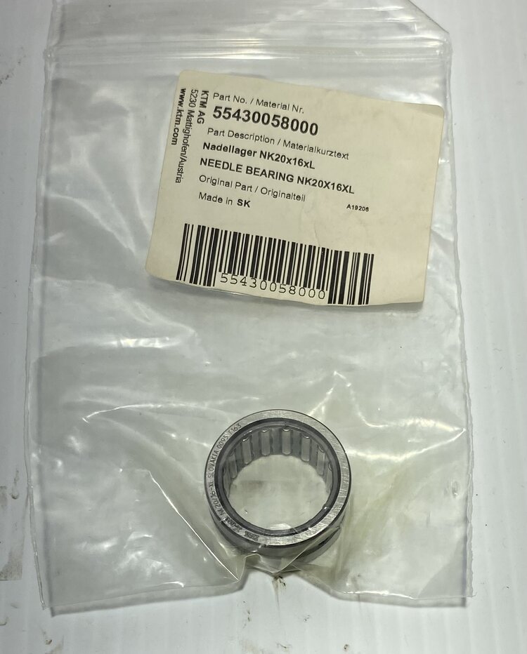 KTM / GASGAS / HUSQVARNA 55430058000 NEEDLE BEARING NK20X16XL KTM 250 SX TC MC