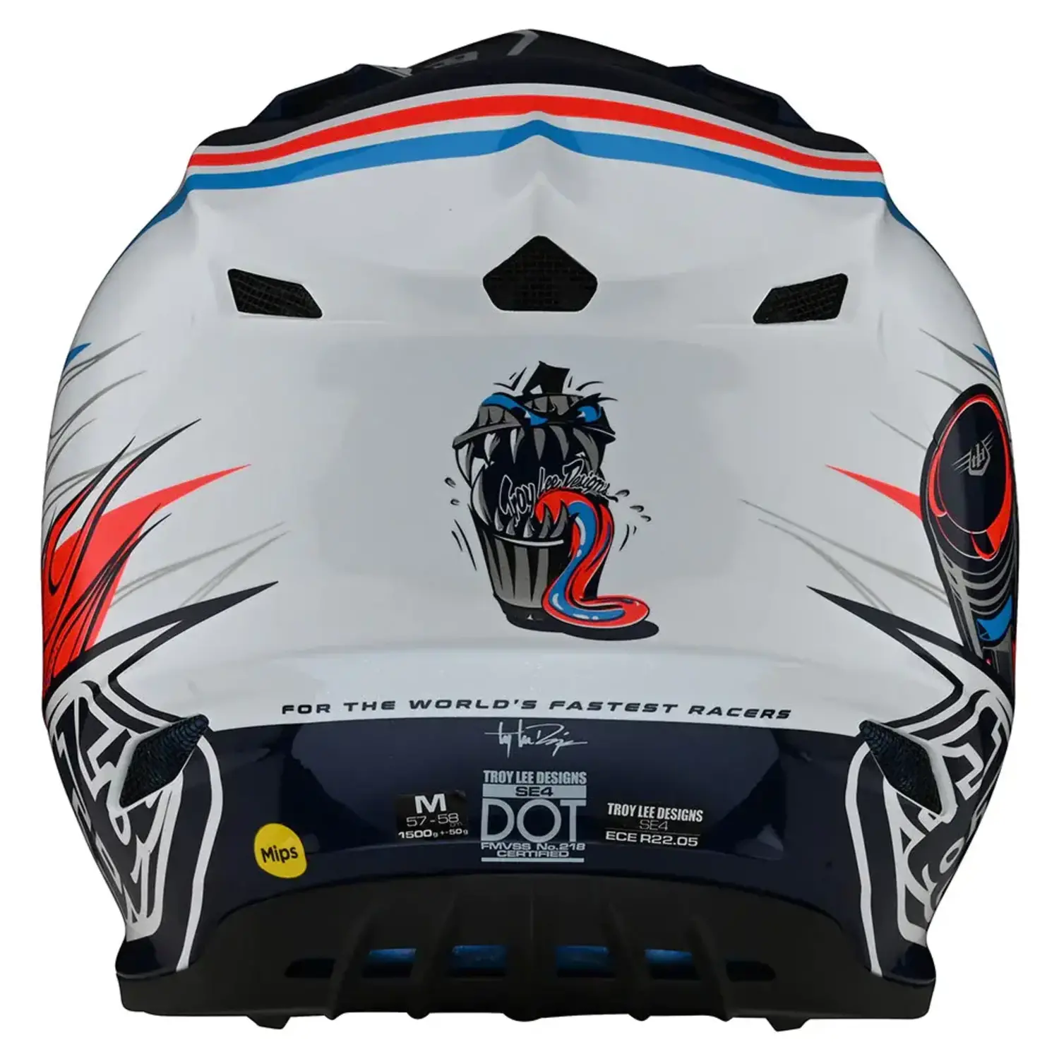 TLD SE4 POLACRYLITE HELMET SKOOLY BLUE/ORANGE - MXTIRE