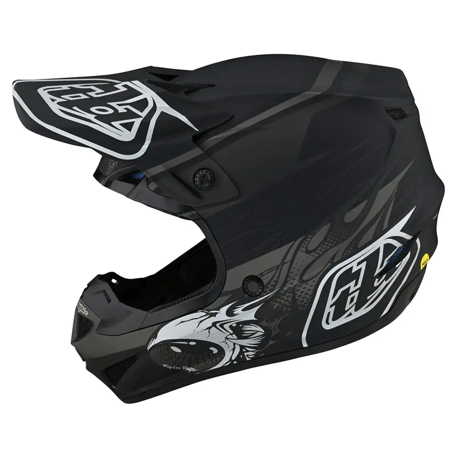 TROY LEE DESIGNS SE4 POLYACRYLITE HELMET SKOOLY BLACK - MXTIRE