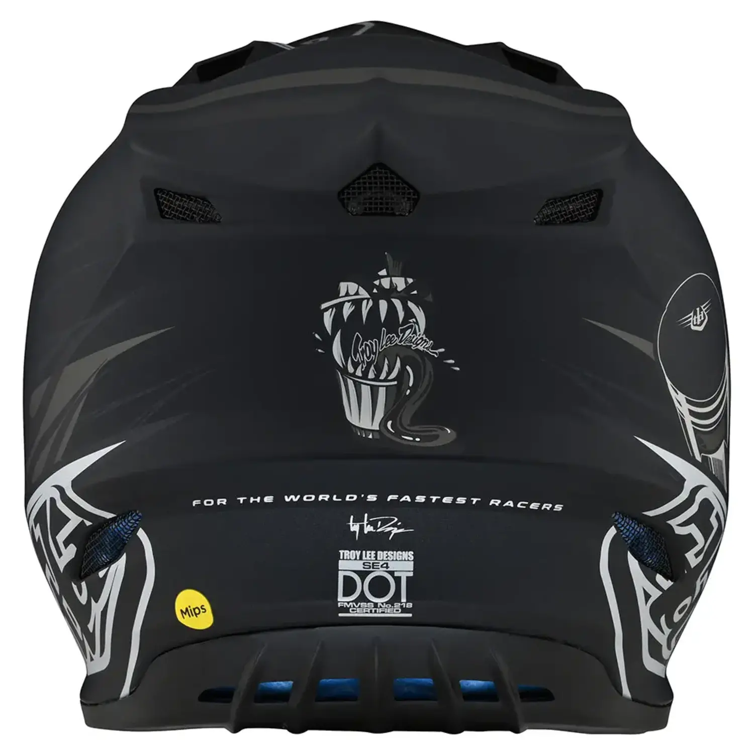 TROY LEE DESIGNS TLD SE4 POLYACRYLITE HELMET SKOOLY BLACK