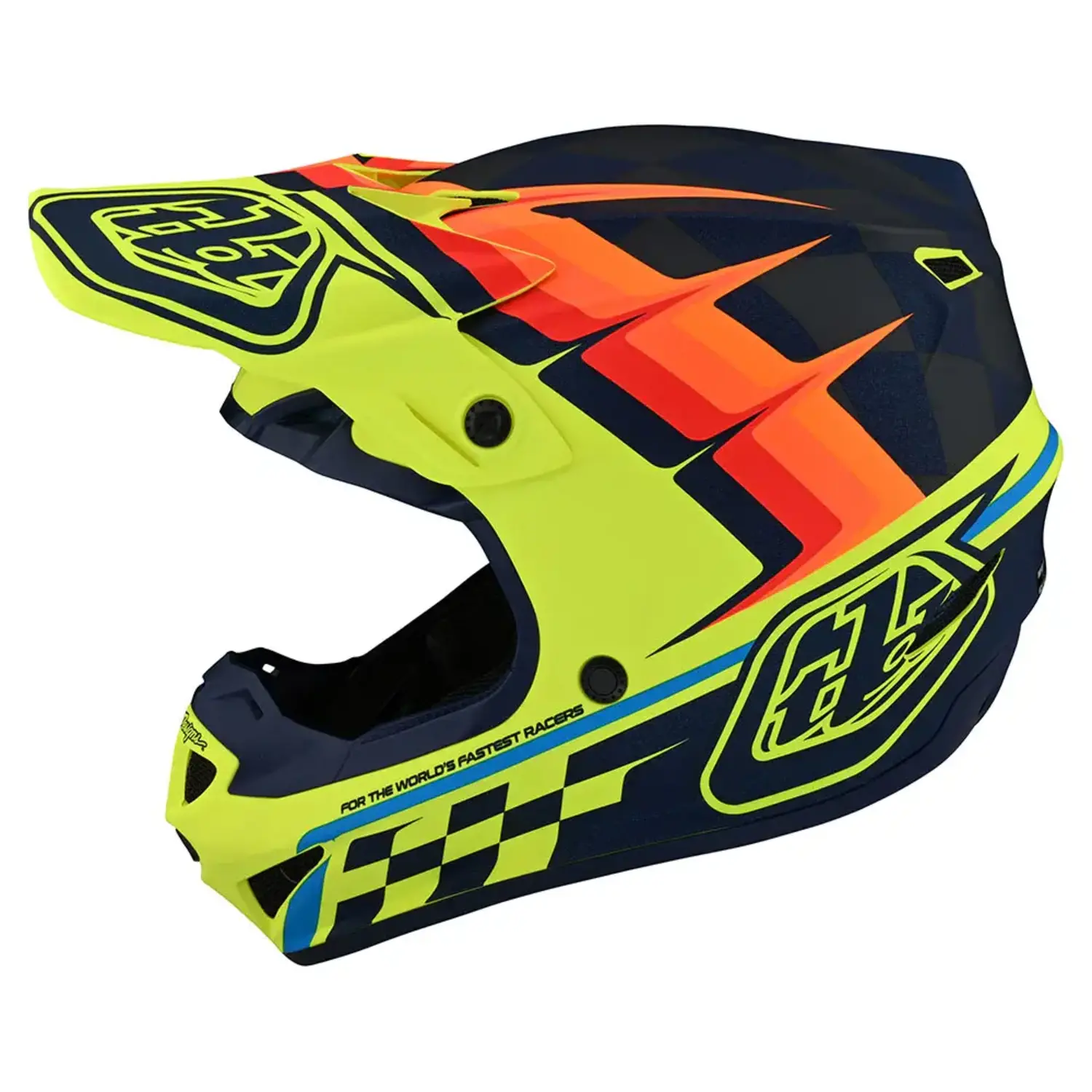 TROY LEE DESIGNS TLD SE4 POLYACRYLITE HELMET WARPED YELLOW - MXTIRE