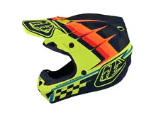 TROY LEE DESIGNS TLD SE4 POLYACRYLITE HELMET WARPED YELLOW