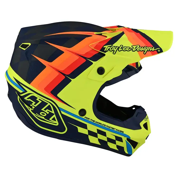 TROY LEE DESIGNS SE4 POLYACRYLITE HELMET WARPED YELLOW