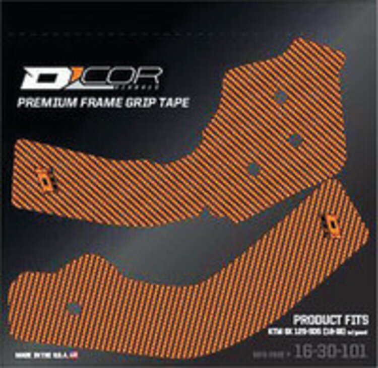 D'COR D-COR FRAME GRIP GUARD DECAL ORANGE KTM SX 125-505 '16-'18