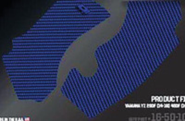 D'COR D-COR FRAME GRIP GUARD DECAL BLUE YAMAHA YZ 250F-450F '14-'17