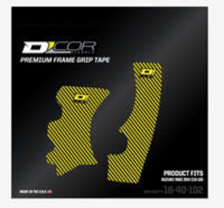D'COR D-COR FRAME GRIP GUARD DECAL YELLOW SUZUKI RMZ250 '10-'18