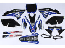 D'COR D-COR YAMAHA RACELINE GRAPHICS COMPLETE GRAPHIC KIT BLACK YZF250 '10-'13