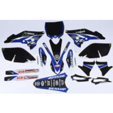 D'COR D-COR YAMAHA RACELINE GRAPHICS COMPLETE GRAPHIC KIT BLACK YZF250 '10-'13