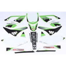 D'COR D-COR KAWASAKI RACELINE GRAPHICS COMPLETE KIT WHITE KAWASAKI KXF450 '09-'11