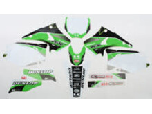 D'COR D-COR KAWASAKI RACELINE GRAPHICS COMPLETE KIT WHITE KX125/250 '03-'08