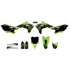 D'COR D-COR CMPLT KIT MONSTER ENERGY SLASH BLACK BG KAWASAKI KXF250 '17-'20