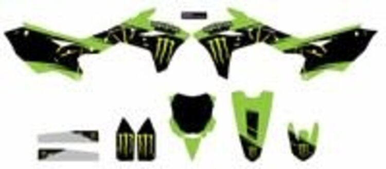 D'COR D-COR CMPLT KIT MONSTER ENERGY SLASH BLACK BG KAWASAKI KXF250 '17-'20