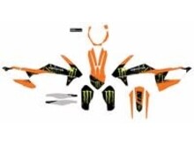 D'COR D-COR CMPLT KIT MONSTER ENERGY SLASH WHITE BG KTM SX/F 125-250 '16-'18