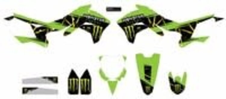 D'COR D-COR CMPLT KIT MONSTER ENERGY SLASH WHITE BG KAWASAKI KXF450 '16-'18
