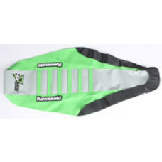 D'COR D-COR SEAT COVER GREEN/GREY W/RIBS KAWASAKI KXF250 '17-'19 KXF450 '16-'18