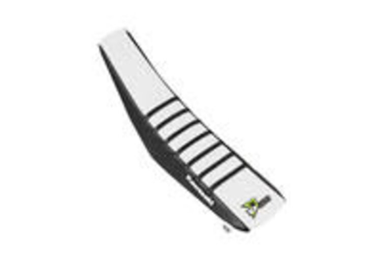 D'COR D-COR SEAT COVER BLACK/WHITE W/RIBS KAWASAKI KXF250 '17-'19 KXF450 '16-'18