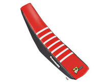 D'COR D-COR SEAT COVER BLACK/RED W/RIBS KAWASAKI KXF250 '17 KXF450 '16-'17