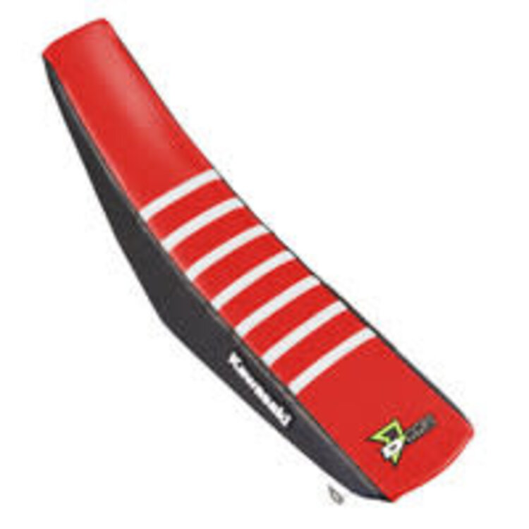 D'COR D-COR SEAT COVER BLACK/RED W/RIBS KAWASAKI KXF250 '17 KXF450 '16-'17
